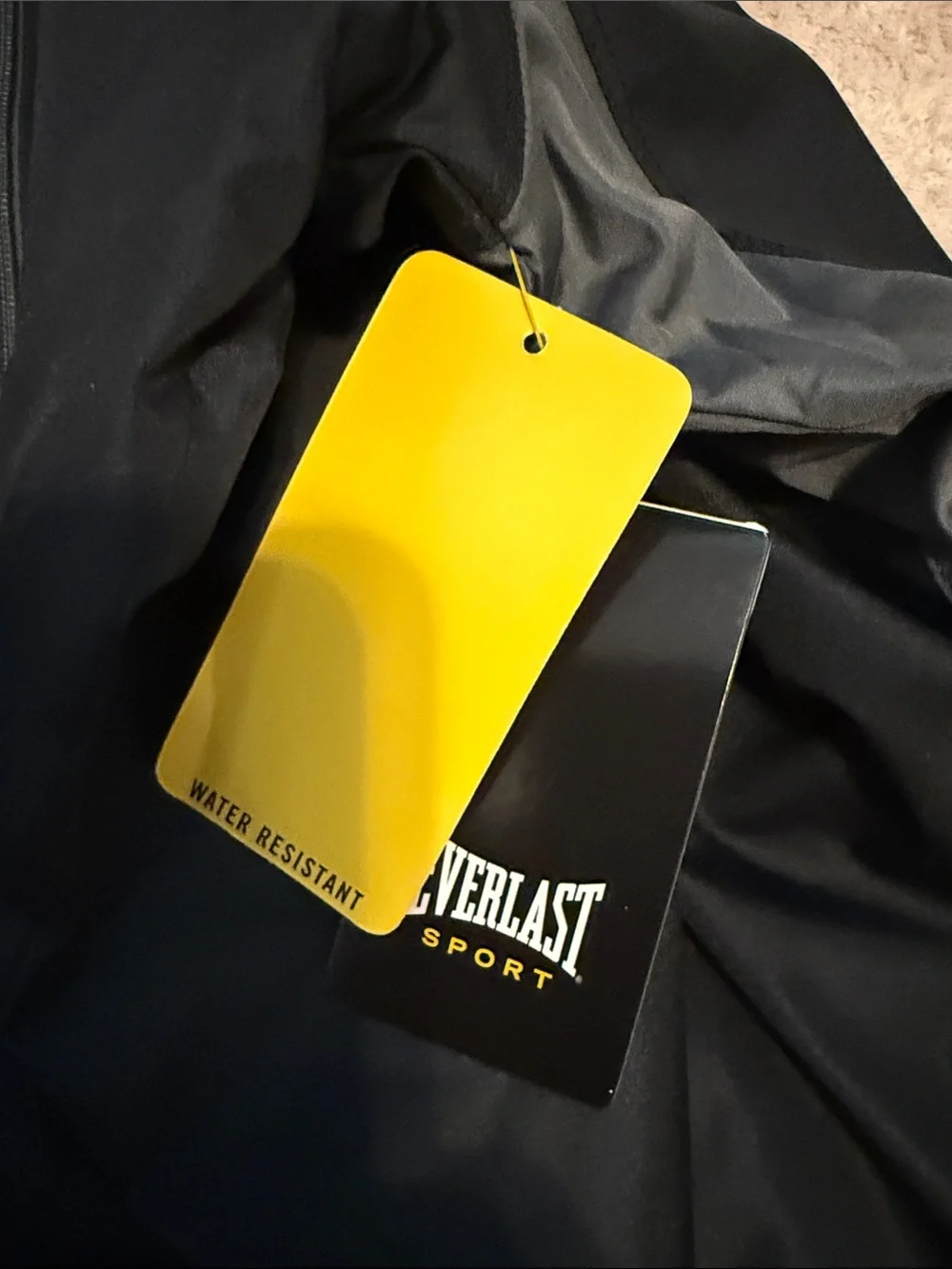 Everlast Black and Gray Men’s Lightweight Windbreaker Jacket